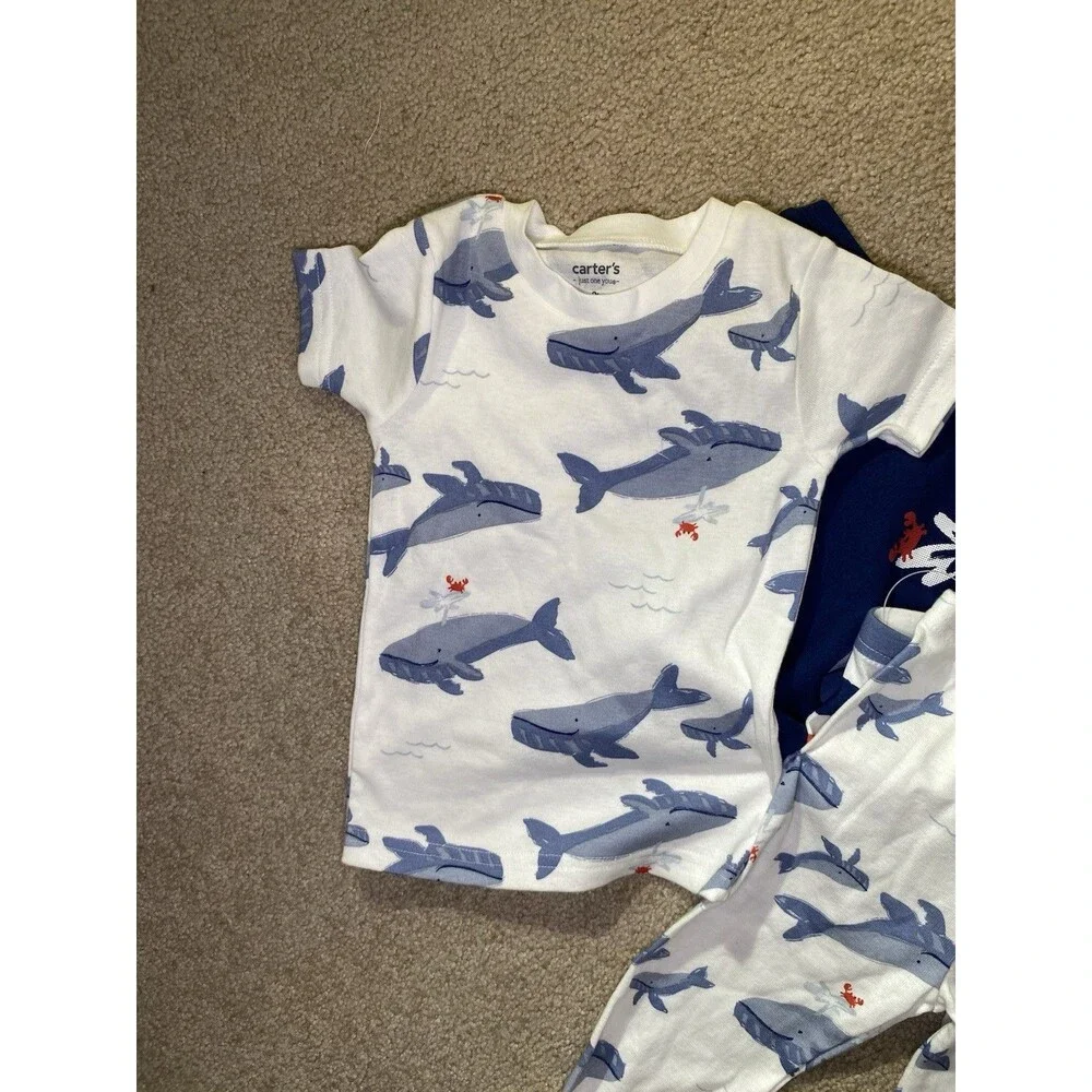Carter’s Just One You Whale Pajamas 4pc Set 2T NWT